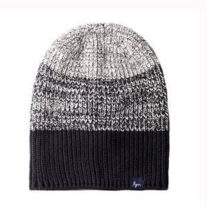 Love Your Melon Black Cotton Ombré Beanie